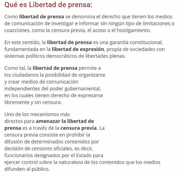 definicion libertad prensa academica